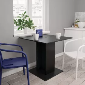 Fekete szerelt fa étkezőasztal 80 x 80 x 75 cm