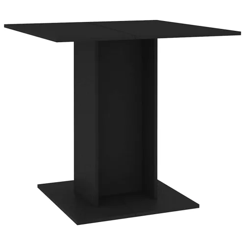 Fekete szerelt fa étkezőasztal 80 x 80 x 75 cm