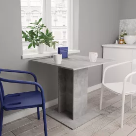 Betonszürke szerelt fa étkezőasztal 80 x 80 x 75 cm