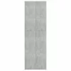 Betonszürke szerelt fa irodaszekrény 60 x 32 x 190 cm