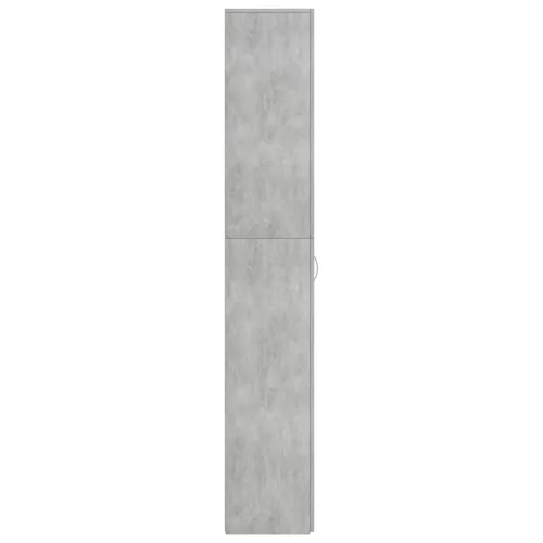 Betonszürke szerelt fa irodaszekrény 60 x 32 x 190 cm