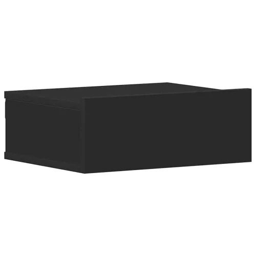 2 db fekete szerelt fa függő éjjeliszekrény 40 x 30 x 15 cm