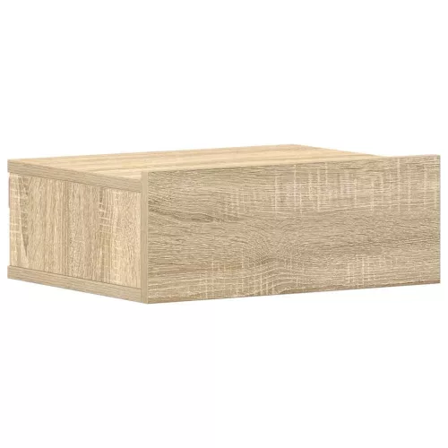 2 db sonoma tölgy szerelt fa függő éjjeliszekrény 40x30x15 cm