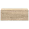 2 db sonoma tölgy szerelt fa függő éjjeliszekrény 40x30x15 cm