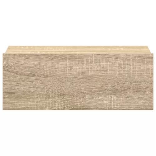 2 db sonoma tölgy szerelt fa függő éjjeliszekrény 40x30x15 cm