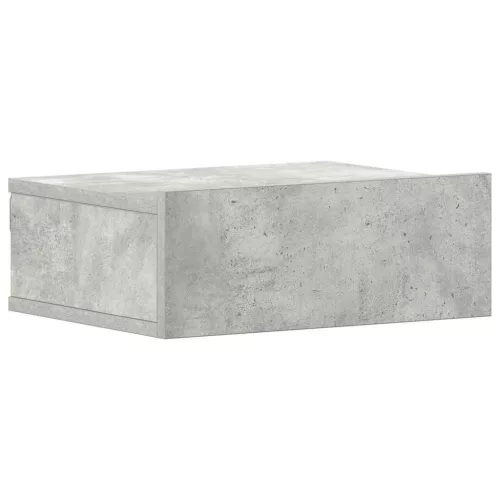 Betonszürke szerelt fa függő éjjeliszekrény 40 x 30 x 15 cm