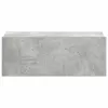 Betonszürke szerelt fa függő éjjeliszekrény 40 x 30 x 15 cm