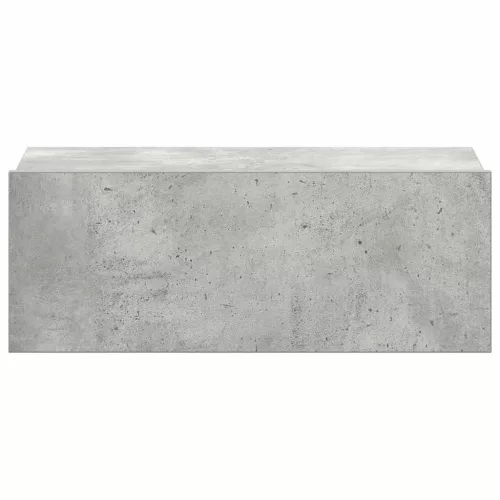 Betonszürke szerelt fa függő éjjeliszekrény 40 x 30 x 15 cm