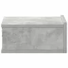 Betonszürke szerelt fa függő éjjeliszekrény 40 x 30 x 15 cm