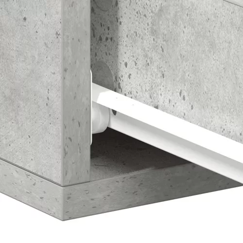 Betonszürke szerelt fa függő éjjeliszekrény 40 x 30 x 15 cm