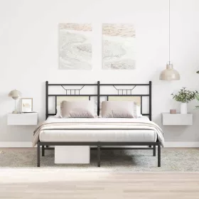   2 db magasfényű fehér szerelt fa függő éjjeliszekrény 40x30x15