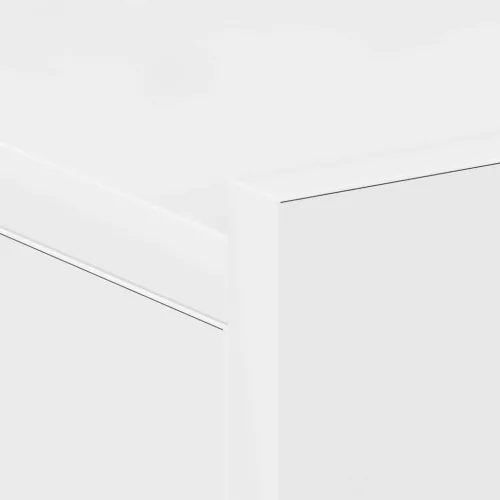 2 db magasfényű fehér szerelt fa függő éjjeliszekrény 40x30x15