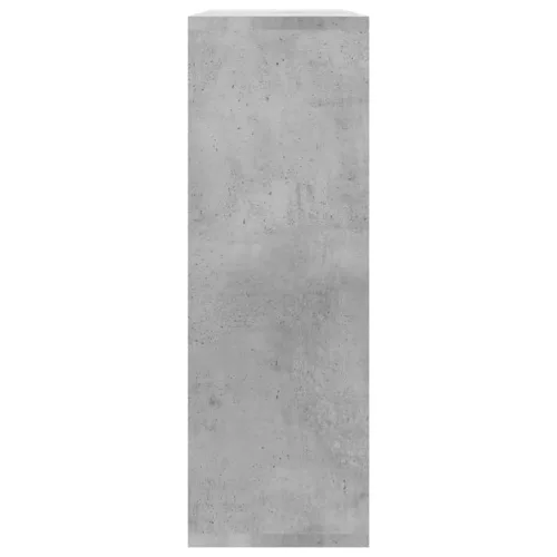 Betonszürke szerelt fa fali polc 104 x 20 x 58,5 cm