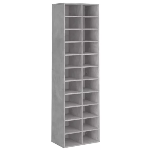 Betonszürke szerelt fa cipősszekrény 54 x 34 x 183 cm