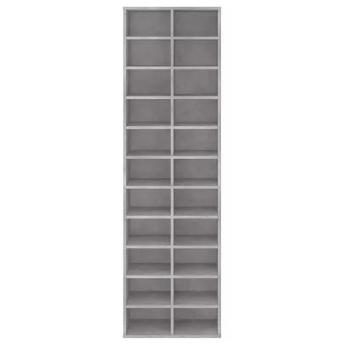 Betonszürke szerelt fa cipősszekrény 54 x 34 x 183 cm