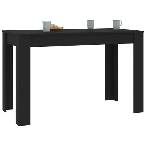 Fekete szerelt fa étkezőasztal 120 x 60 x 76 cm
