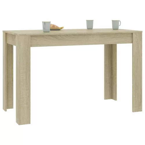 Sonoma tölgy színű szerelt fa étkezőasztal 120 x 60 x 76 cm