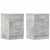 2 db betonszürke szerelt fa éjjeliszekrény 38 x 35 x 56 cm