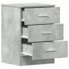 2 db betonszürke szerelt fa éjjeliszekrény 38 x 35 x 56 cm