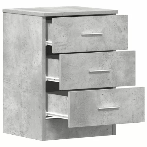 2 db betonszürke szerelt fa éjjeliszekrény 38 x 35 x 56 cm