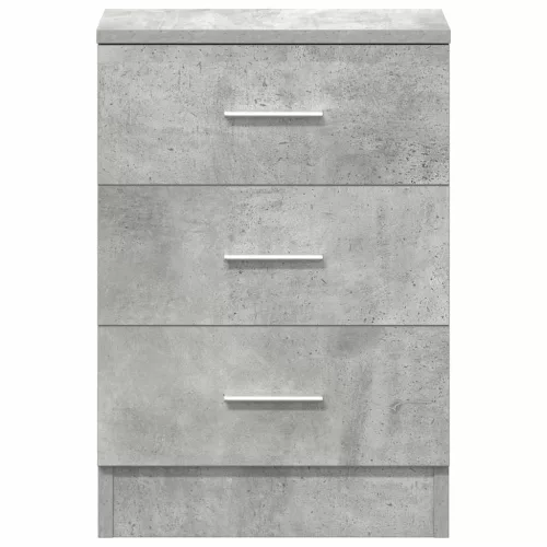 2 db betonszürke szerelt fa éjjeliszekrény 38 x 35 x 56 cm