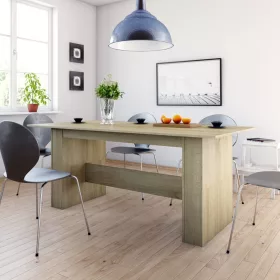   Sonoma tölgy színű szerelt fa étkezőasztal 180 x 90 x 76 cm
