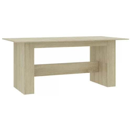 Sonoma tölgy színű szerelt fa étkezőasztal 180 x 90 x 76 cm
