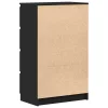 Fekete szerelt fa tálalószekrény 60 x 35 x 98,5 cm