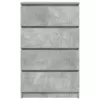 Betonszürke szerelt fa tálalószekrény 60 x 35 x 98,5 cm