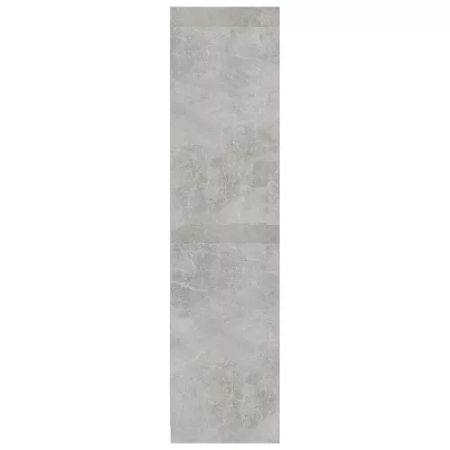 Betonszürke szerelt fa ruhásszekrény fiókokkal 50 x 50 x 200 cm
