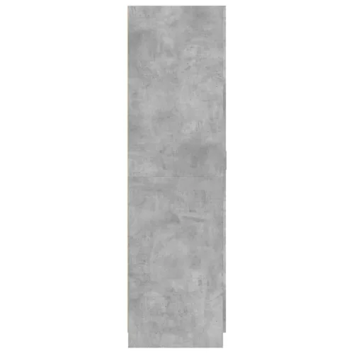 Betonszürke szerelt fa ruhásszekrény 80 x 52 x 180 cm