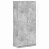 Betonszürke szerelt fa ruhásszekrény 90 x 52 x 200 cm