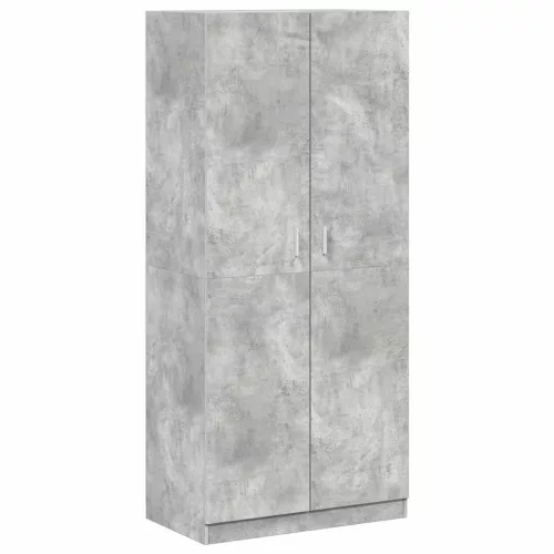 Betonszürke szerelt fa ruhásszekrény 90 x 52 x 200 cm