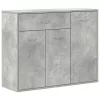Betonszürke szerelt fa tálalószekrény 88 x 30 x 70 cm