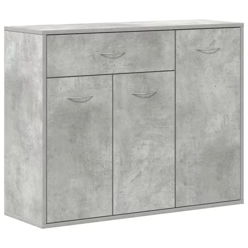 Betonszürke szerelt fa tálalószekrény 88 x 30 x 70 cm