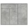 Betonszürke szerelt fa tálalószekrény 88 x 30 x 70 cm