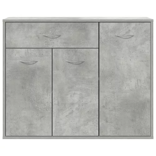 Betonszürke szerelt fa tálalószekrény 88 x 30 x 70 cm
