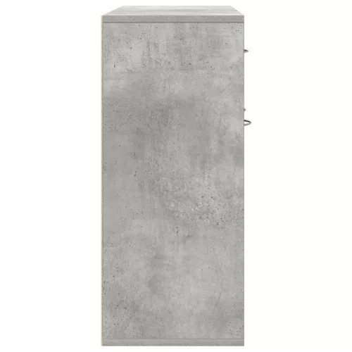 Betonszürke szerelt fa tálalószekrény 88 x 30 x 70 cm