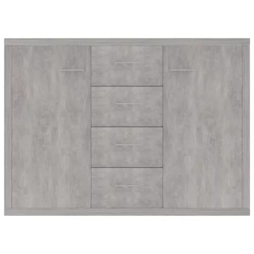 Betonszürke szerelt fa tálalószekrény 88 x 30 x 65 cm
