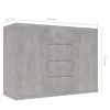 Betonszürke szerelt fa tálalószekrény 88 x 30 x 65 cm