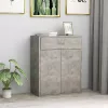 Betonszürke szerelt fa tálalószekrény 60 x 30 x 75 cm