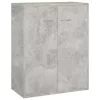 Betonszürke szerelt fa tálalószekrény 60 x 30 x 75 cm