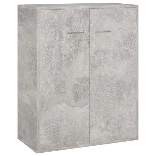 Betonszürke szerelt fa tálalószekrény 60 x 30 x 75 cm
