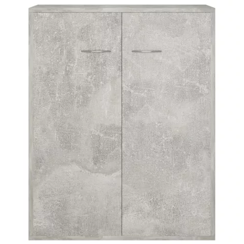Betonszürke szerelt fa tálalószekrény 60 x 30 x 75 cm