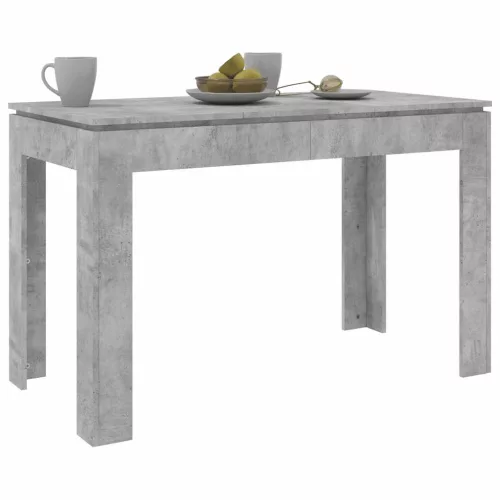 Betonszürke szerelt fa étkezőasztal 120 x 60 x 76 cm