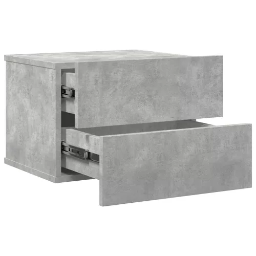 2 db betonszürke szerelt fa éjjeliszekrény 40 x 30 x 30 cm