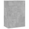Betonszürke szerelt fa cipősszekrény 60 x 35 x 84 cm