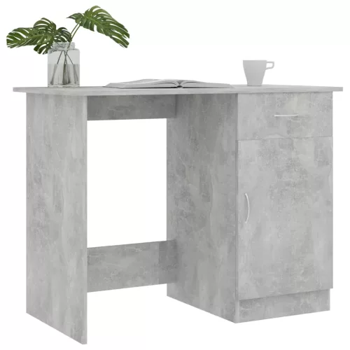Betonszürke szerelt fa íróasztal 100 x 50 x 76 cm