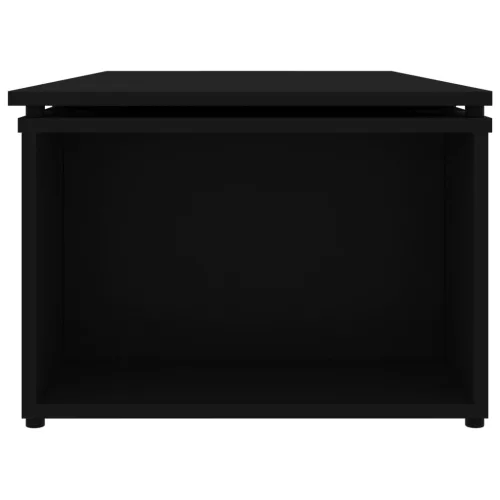 Fekete szerelt fa dohányzóasztal 150 x 50 x 35 cm
