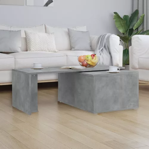 Betonszürke szerelt fa dohányzóasztal 150 x 50 x 35 cm
